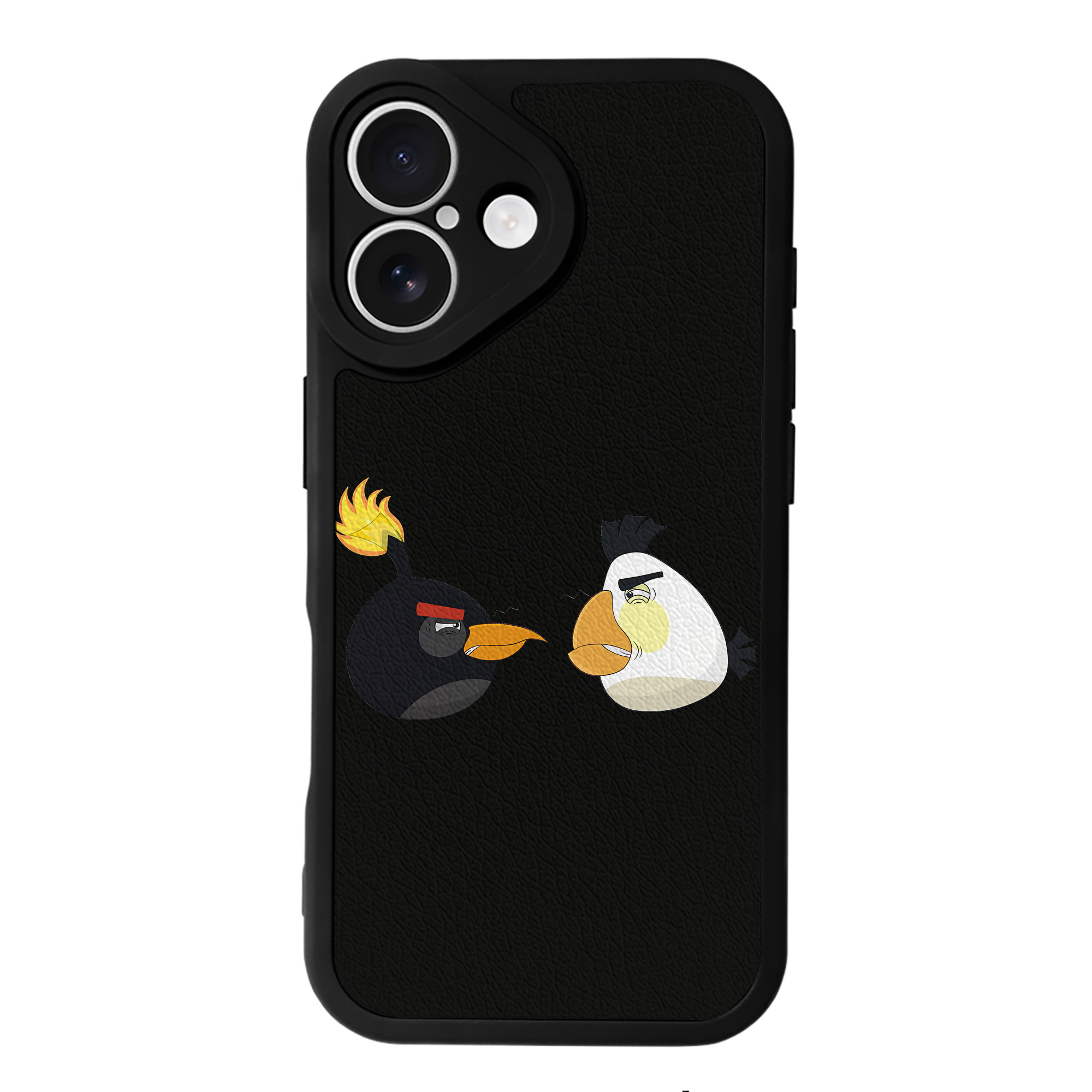 （画像用） Angry Birds アングリーバード 【iPhone 16シリーズ対応】シリコンスマホケース（レザー調） 材質：シリコン